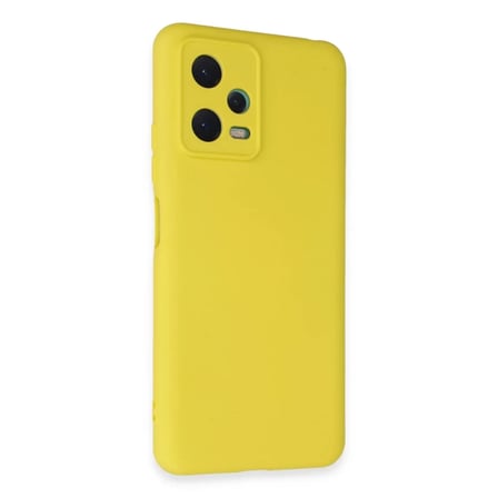 Xiaomi Redmi Note 12 5G Kılıf Nano içi Kadife Silikon - Sarı