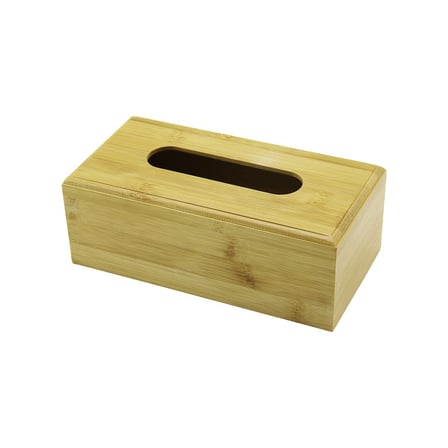 Ahşap - Bambu Peçetelik Kutu 11.6 X 22.8CM Alt Kapaklı = Kayar Kanallı - Aç-kapa