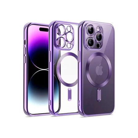 Apple iPhone 12 Pro Kılıf Kross Magneticsafe Kapak - Mor