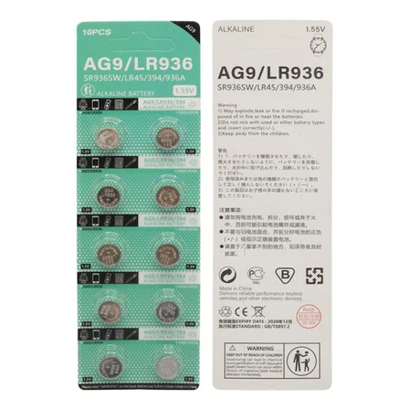 AG9 LR936 1.5V Alkalin Düğme Pil (10’lu Paket)