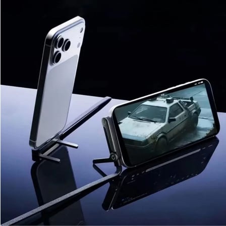 240W Hızlı Şarj Destekli Katlanabilir Telefon Standlı Örgülü Type-C to Type-C Şarj Kablosu