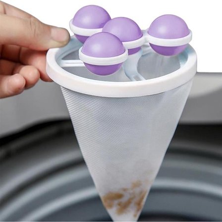 SN-26621 Çok Fonksiyonlu Çamaşır Makinesi İçin Yıkanabilir Mor Toz Tüy Toplayıcı