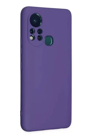 İnfinix Hot 11s Kılıf Nano içi Kadife Silikon - Mor