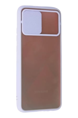 Samsung Galaxy A03S Kılıf Palm Buzlu Kamera Sürgülü Silikon - Lila