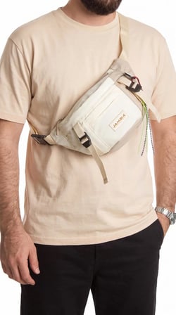 Unisex Çok Renkli Çok Bölmeli Bel ve Çapraz Omuz Çantası Ayarlanabilir Askılı