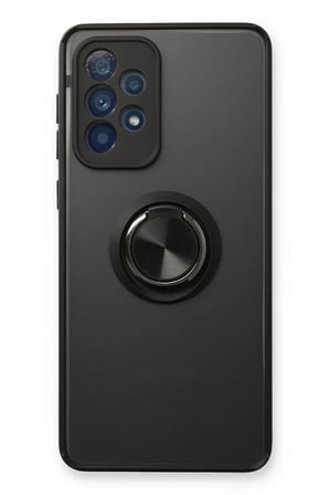 Samsung Galaxy A53 5G Kılıf Montreal Yüzüklü Silikon Kapak - Siyah