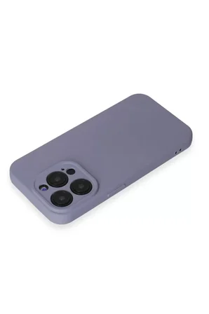 Apple iPhone 15 Pro Kılıf Nano içi Kadife Silikon - Lila