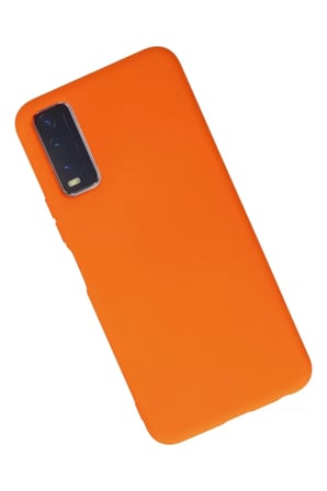 Vivo Y11S Kılıf Nano içi Kadife Silikon - Turuncu