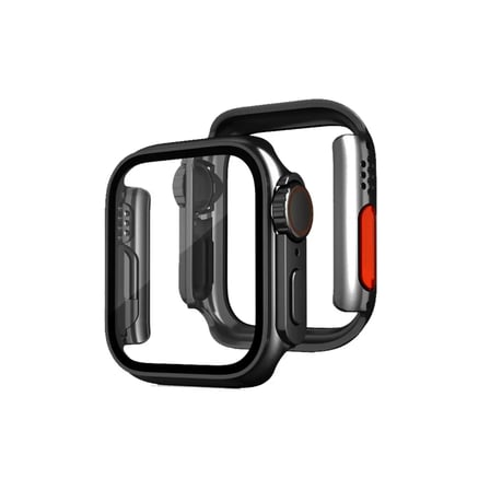 Apple Uyumlu Watch 44mm Watch 49mm Kasa Dönüştürücü ve Ekran Koruyucu - Siyah