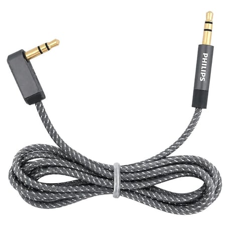 SWR2114F/93 3.5mm AUX Ses Kablosu 1.5 Metre L Tipi Konnektör Örgülü Zırhlı