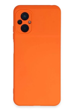 Xiaomi Poco M5 Kılıf Nano içi Kadife Silikon - Turuncu