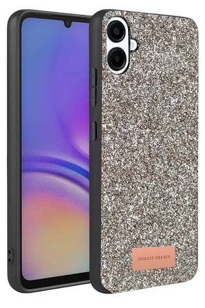 Onegif Samsung Galaxy A07 4G Bright Simli Kapak - Gümüş
