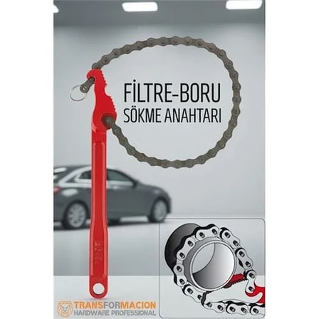 Profesyonel Zincirli Filtre Ve Boru Sökme Anahtarı - Ayarlanabilir Tesisatçı Aleti 21850