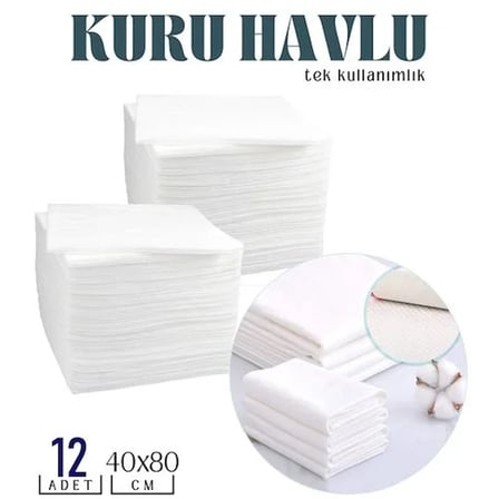 Tek Kullanımlık Kuru Havlu Çok Amaçlı 40x80 Cm 12 Adet 718430