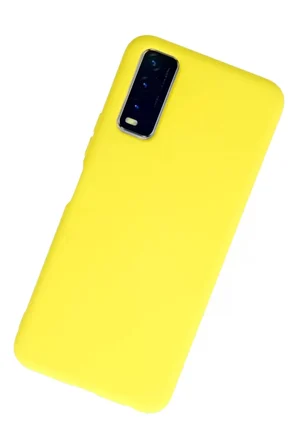 Vivo Y11S Kılıf Nano içi Kadife Silikon - Sarı