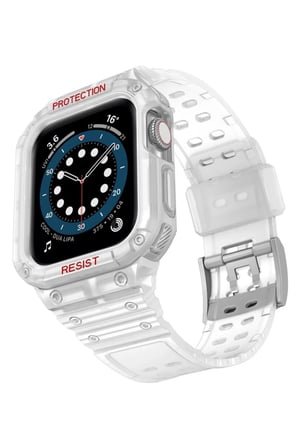 Apple Watch 42mm KR401 Silikon Kordon - Şeffaf