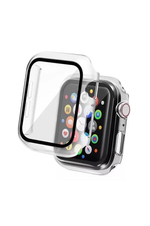 Apple Uyumlu Watch 38mm Camlı Kasa Ekran Koruyucu - Şeffaf