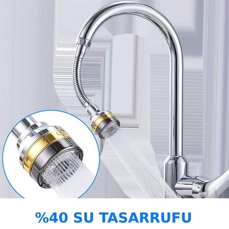 SN-29319 Üç Kademe Hız Ayarlı Su Akış Kontrollü Musluk Başlığı