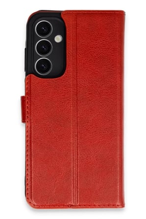 Samsung Uyumlu Galaxy A25 5G Kılıf Trend S Plus Kapaklı Kılıf - Kırmızı