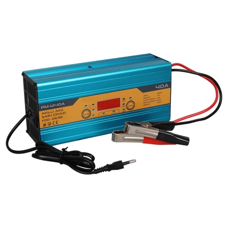 Dc-1240A 12V-40A Akü Şarj Cihazı Jel Kuru Asitli Akülere Uygun (Lithium-Ion Pil ve Akülere Uygun Değildir)