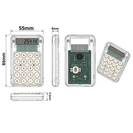 PM-25414 Pembe Mini Hesap Makinesi