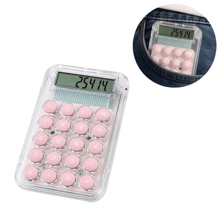 PM-25414 Pembe Mini Hesap Makinesi