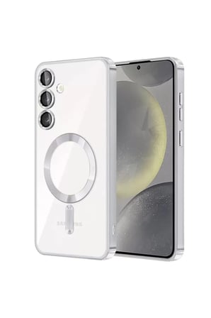 Samsung Uyumlu Galaxy S24 Kılıf Kross Magneticsafe Kapak - Titan Gri