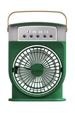 Sarjli 600 Ml Su Hazneli Tasinabilir Masaustu Vanilator Guclu Fan Ve 2000 Mah Pil Yesil
