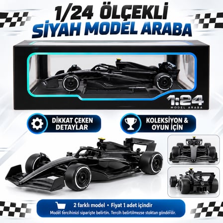 1/24 Formula F1 Siyah Model Araba