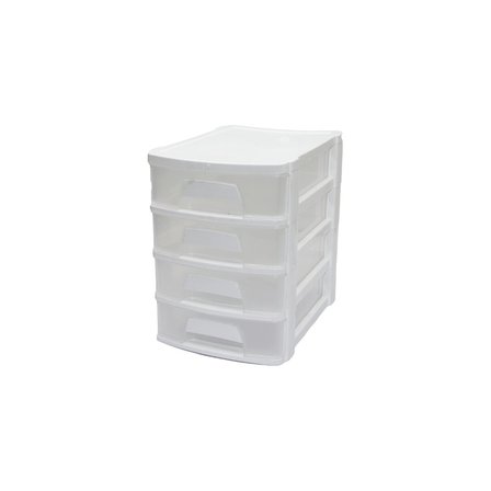 Tonton - NO:2 Çekmece 4 Katlı 16.5X21.5X24CM Beyaz Veya Siyah Herhangi Bir Renk Gönderilir