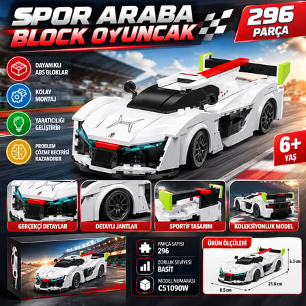 C51090W H2 Speed 296 Parça Block Oyuncak