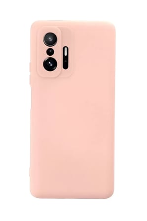 Xiaomi Mi 11T Pro Kılıf Nano içi Kadife Silikon - Pudra