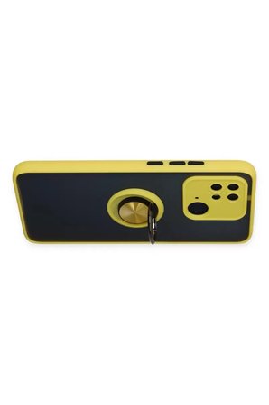 Xiaomi Redmi 10C Kılıf Montreal Yüzüklü Silikon Kapak - Sarı