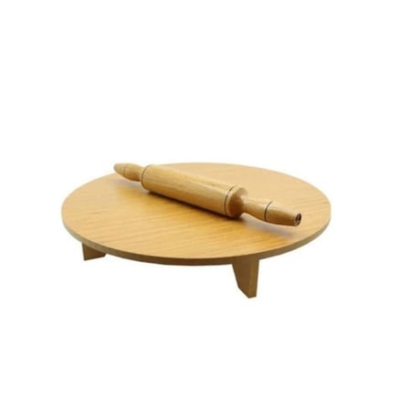 Taraklı Ahşap 34 cm Merdaneli Pratik Sofra Seti