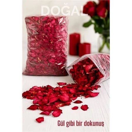 Doğal Kurutulmuş Gül Yaprakları – Dekoratif, Aromatik Ve Romantik Kullanım İçin 350g Paket 718565