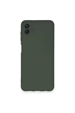 Samsung Galaxy A04 Kılıf Nano içi Kadife Silikon - Koyu Yeşil