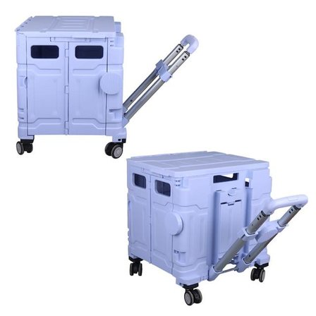 SN-26967 Katlanabilir Market Pazar Kamp Tekerlekli Alışveriş Arabası 60KG Kapasiteli