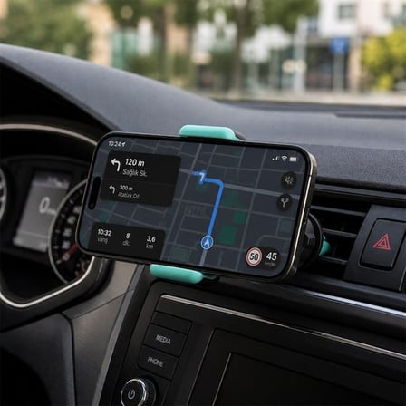PM-39119 Plastik 360 Derece Dönebilen Ayarlanabilir Kıskaçlı Araç İçi Telefon Tutucu