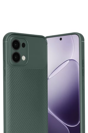 Oppo A6 Pro 4G Auto Focus Karbon Kapak - Koyu Yeşil