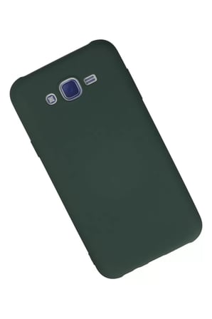 Samsung Galaxy J7 Kılıf Nano içi Kadife Silikon - Koyu Yeşil
