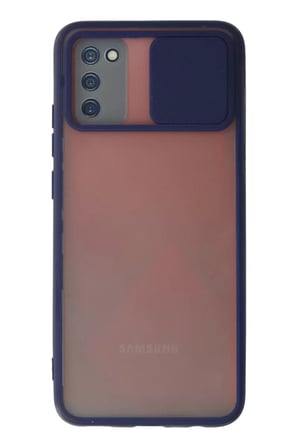 Samsung Galaxy A03S Kılıf Palm Buzlu Kamera Sürgülü Silikon - Lacivert