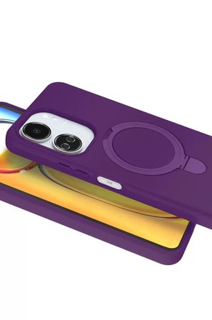 Xiaomi Redmi 13C Regal Magsafe Standlı Kapak - Derin Mor