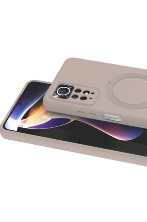 Xiaomi Redmi Note 12 Pro 4G Regal Magsafe Standlı Kapak - Çöl Titanyum