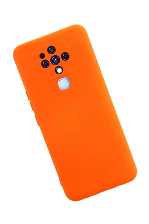 Tecno Camon 16 Kılıf Nano içi Kadife Silikon - Turuncu