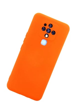 Tecno Camon 16 Kılıf Nano içi Kadife Silikon - Turuncu