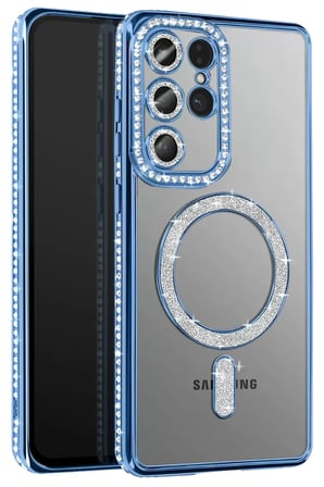 Samsung Galaxy S26 Ultra Joke Simli Magneticsafe Kılıf - Mavi