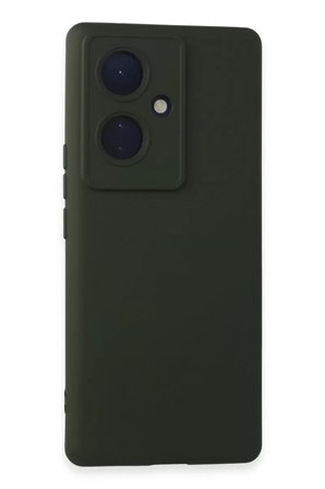 Vivo V29 Lite Kılıf Nano içi Kadife Silikon - Koyu Yeşil