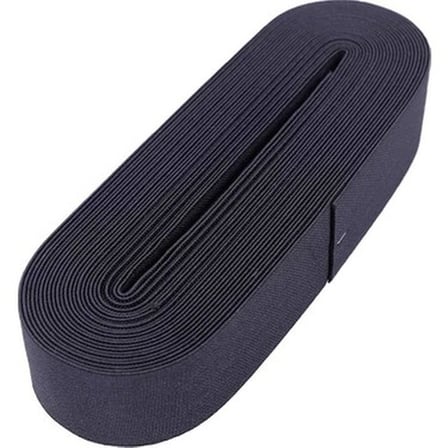 Siyah - 4CM Paça Lastik Yassı Geniş 10MT.