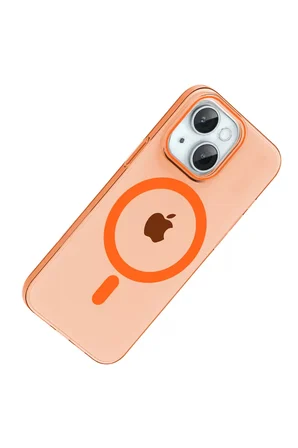 Joko Apple iPhone 15 PC Blank Magsafe Kapak - Turuncu