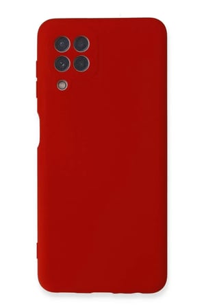 Samsung Galaxy A22 Kılıf Nano içi Kadife Silikon - Kırmızı